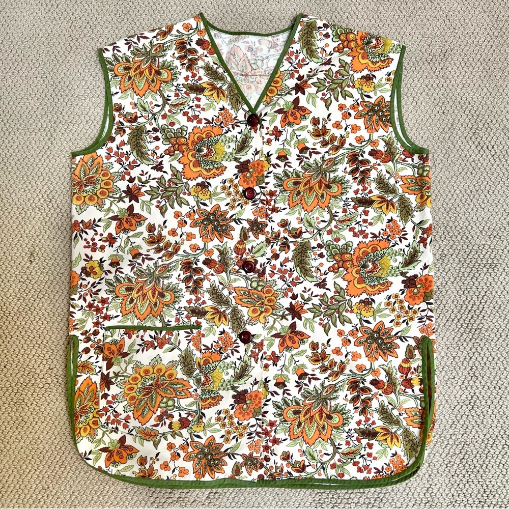 Deadstock Floral Chore Vest